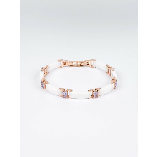 Браслет Bijuton, александрит синтетический, керамика, золотистый, белый