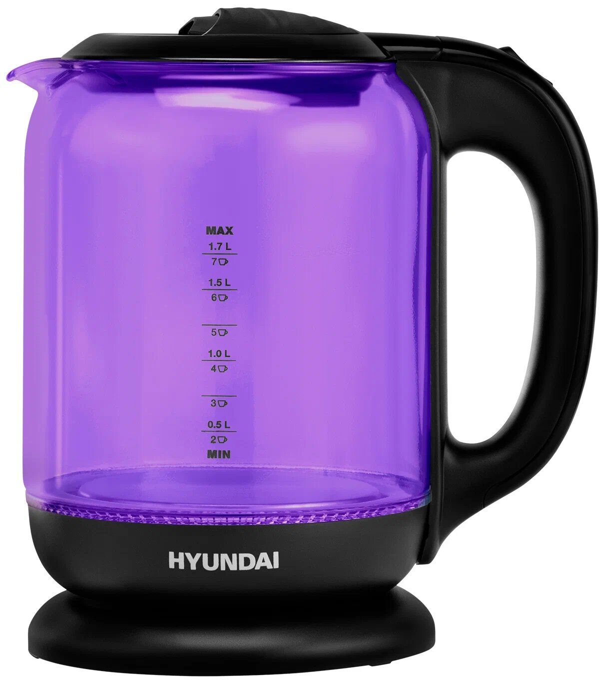 Чайник Hyundai HYK-G5809, фиолетовый/черный