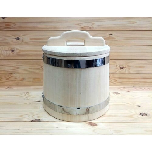 Кадка из кедра 10 л обручи из оцинкованной стали 6750₽