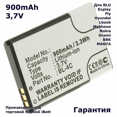 Аккумулятор iBatt 900mAh 37V для 6136S 1516₽