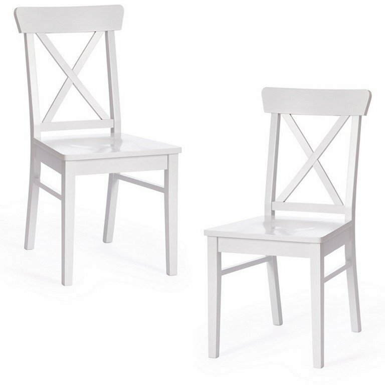 Комплект из 2 стульев Retro дерево гевея, МДФ, Белый (White)