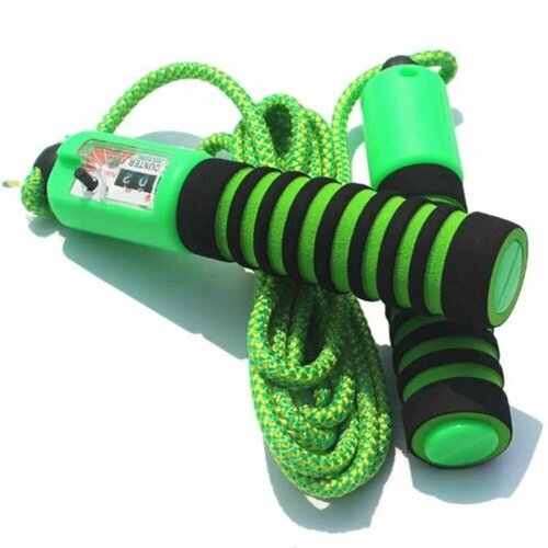 Скакалка со счетчиком Зелёная 260 см Фитнес Спорт 375₽