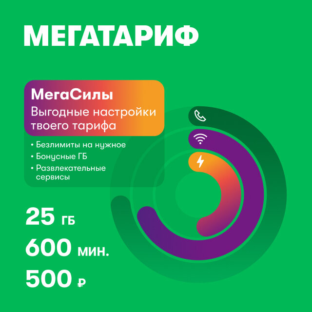 SIM-карта МегаФон МегаТариф (и др. тарифы) Хабаровский край
