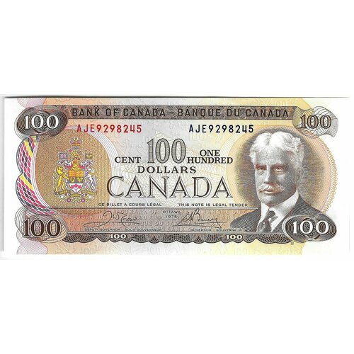 Банкнота 100 долларов 1975 Канада банкнота номиналом 5 долларов 2013 года канада