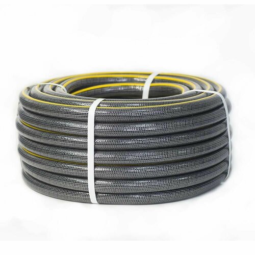 Шланг ПВХ армированный 3-хслойный 34 GARNET GREY с желтой полосой 25м 5203₽