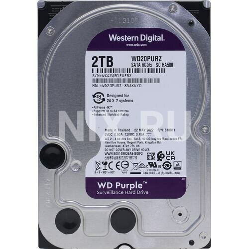 Жесткий диск Western digital Purple 2 Тб WD20PURZ