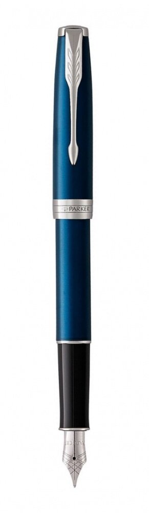 Перьевая ручка Parker Sonnet Subtle Blue Lacquer CT стержень: F, цвет чернил: black, в подарочной упак