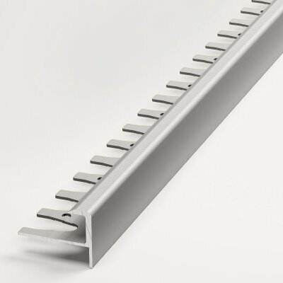 Изображение товара Профиль F-образный алюминиевый для плитки 10 мм гнущийся Лука ПУ13-1, длина 2,7 м, анодированный серебро 01л