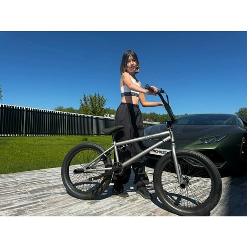 Велосипед BMX Richiesto 20 Рама 205 трюковый Подростковый детский Унисекс серый 22500₽