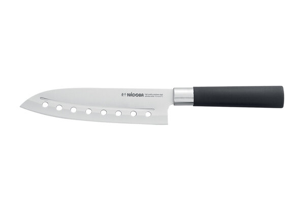 Нож Сантоку NADOBA с отверстиями, 17,5 см (722912)