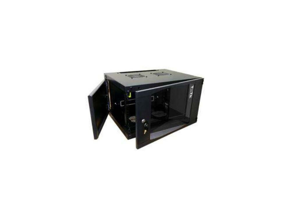 Шкаф настенный 9U Lanmaster TWT-CBWNG-9U-6X4-BK 550x450mm черный 60кг - фото №4