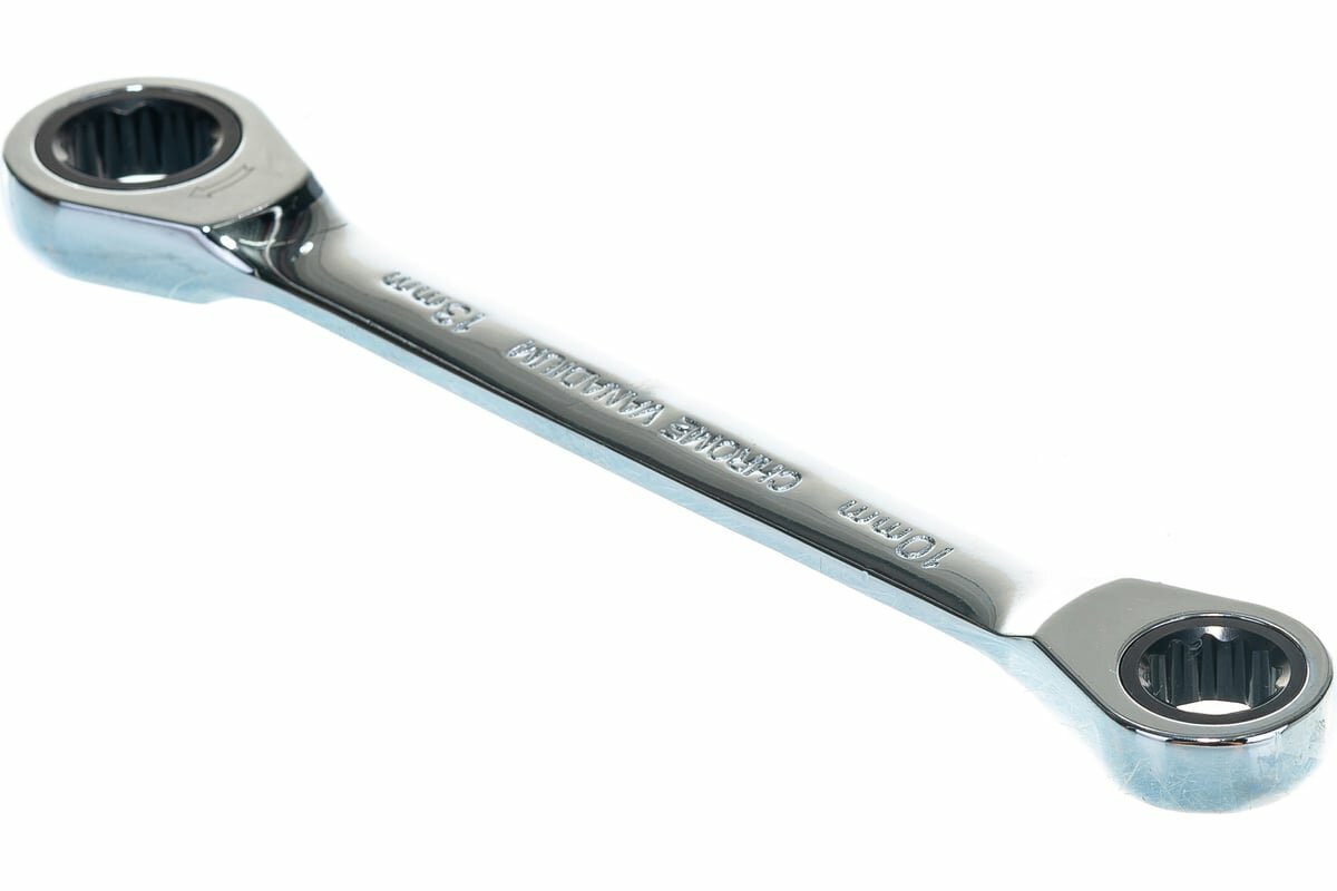 Эврика ER-71013H накидной трещоточный ключ 10x13 мм на держателе для ремонта