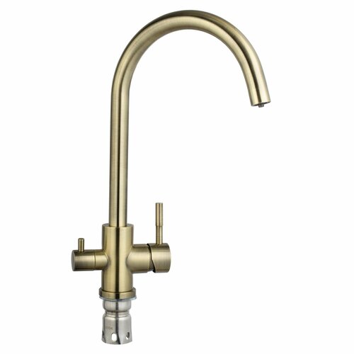 Смеситель для кухни с фильтром для питьевой воды из латуни, бронза