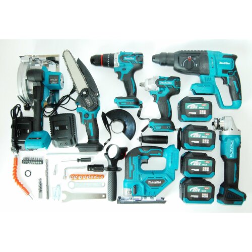 Набор аккумуляторного электроинструмента 7 в 1, 4 АКБ по 8 Ан