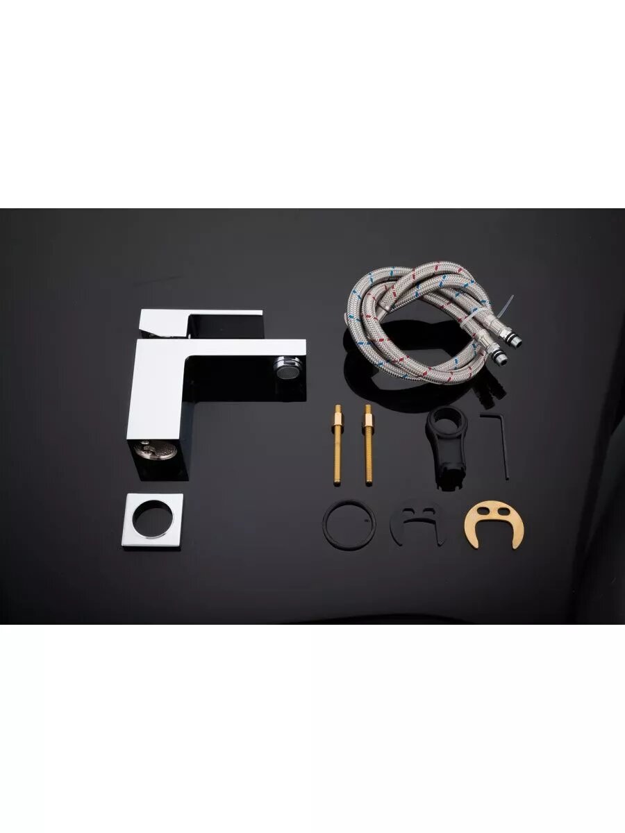 Смеситель для раковины низкий Gappo G1039 , латунь в цвете хром — фото 1