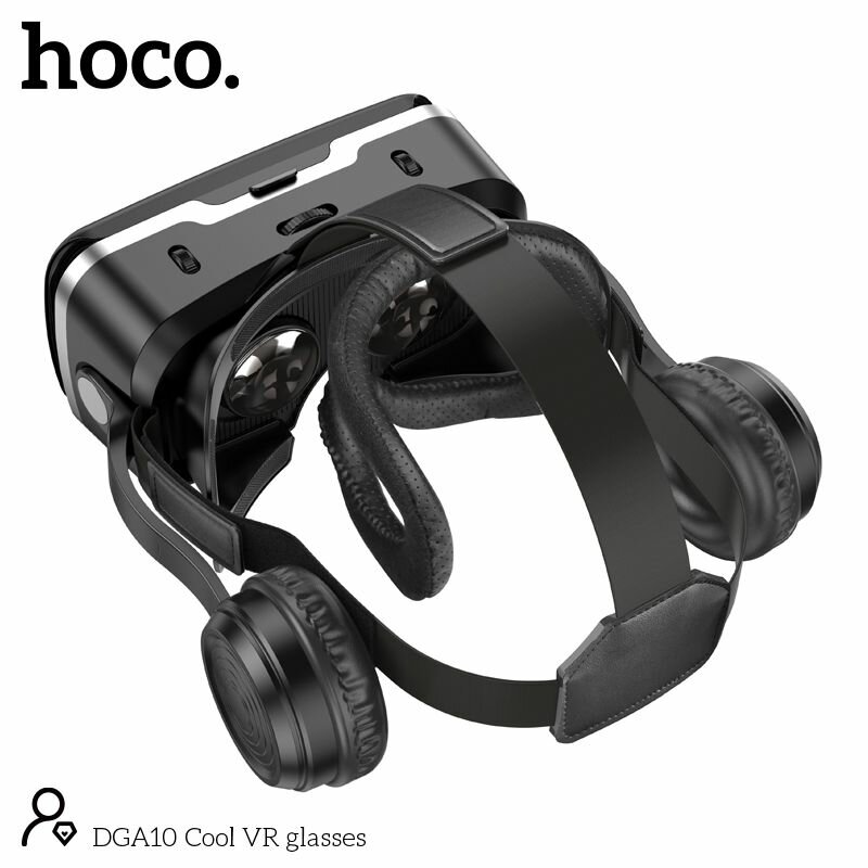 VR очки виртуальной реальности для телефона HOCO с встроенными наушниками для игр на смартфоне игровые ВР очки 3D для детей — фото 1
