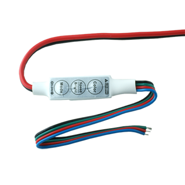 Контроллер RGB 2Aх3 5/12/24V (30/72/144W) 3 кнопки