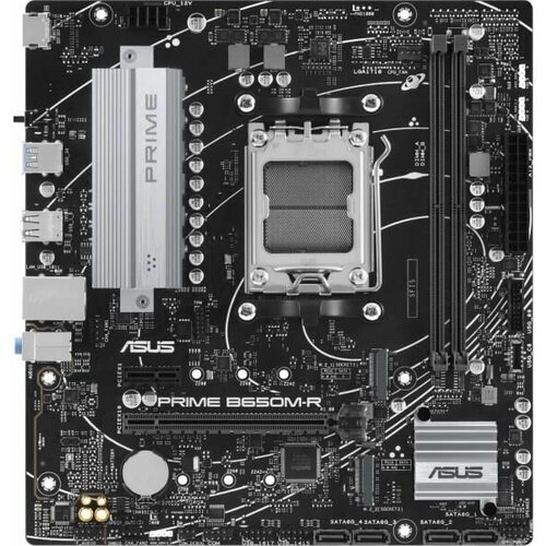 Материнская плата ASUS PRIME B650M-R Socket AM5 AMD B650 2xDDR5 1xPCI-E 16x 1xPCI-E 1x 4xSATA III mATX Retail 11699₽