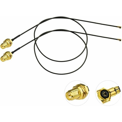 Антенный адаптер Пигтейл MHF4 IPEX4-SMA-Female25 см комплект 2 шт 541₽