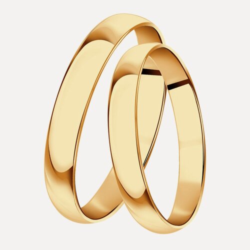 Изображение товара Кольцо обручальное, красное золото, 585 проба