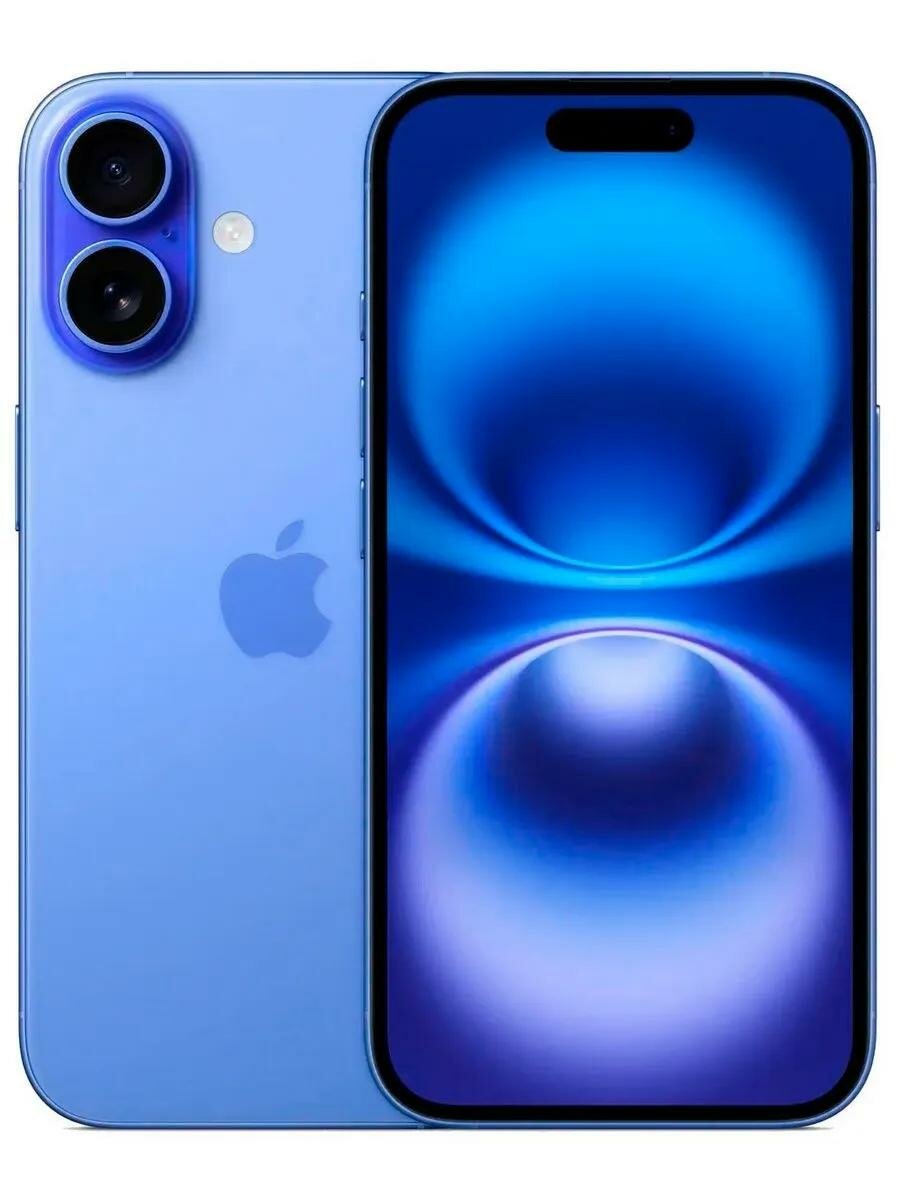 Смартфон Apple iPhone 16 256GB, Ultramarine (Синий) Sim+ESim 2024