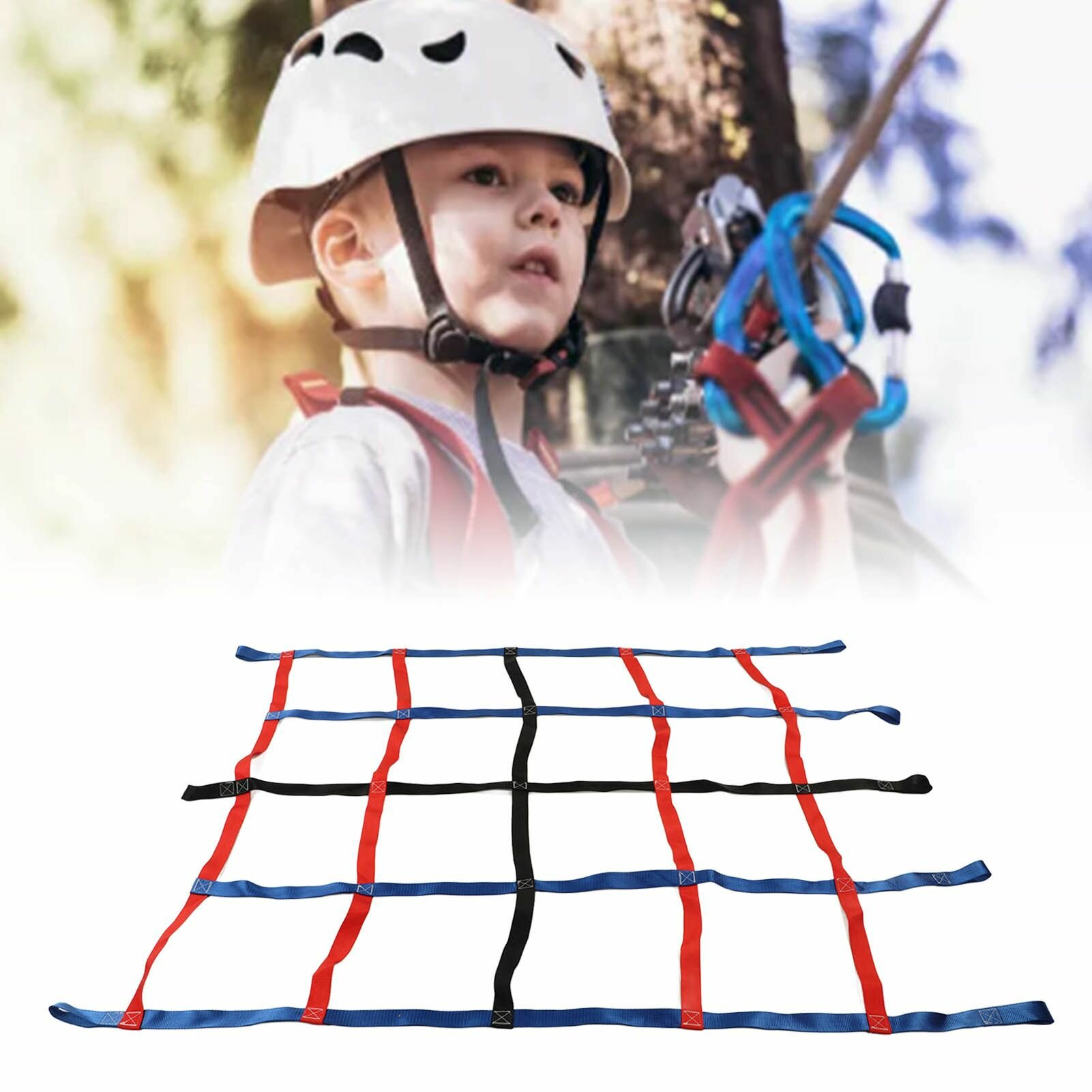 3 цвета сетка для скалолазания для детей несущая нагрузку 661 фунт 61x48 фута высокопрочная грузовая сетка из полиэстера для скалолазания на открытом воздухе