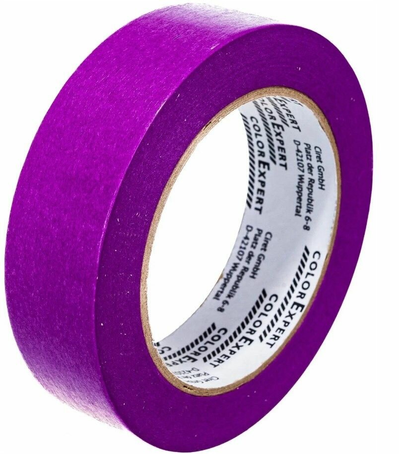COLOR EXPERT 96093099/96093002 лента washi 100мкм, UV90дн, акрил. клей, фиолетовый 30мм х 50м