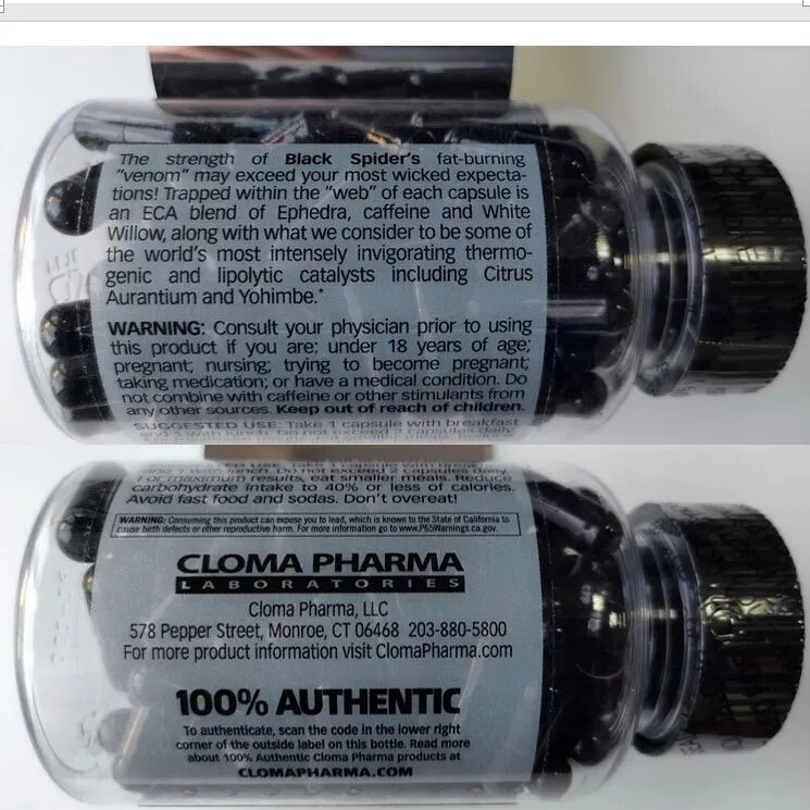 Картинки Жиросжигатель Cloma Pharma Black Spider 100 капсул