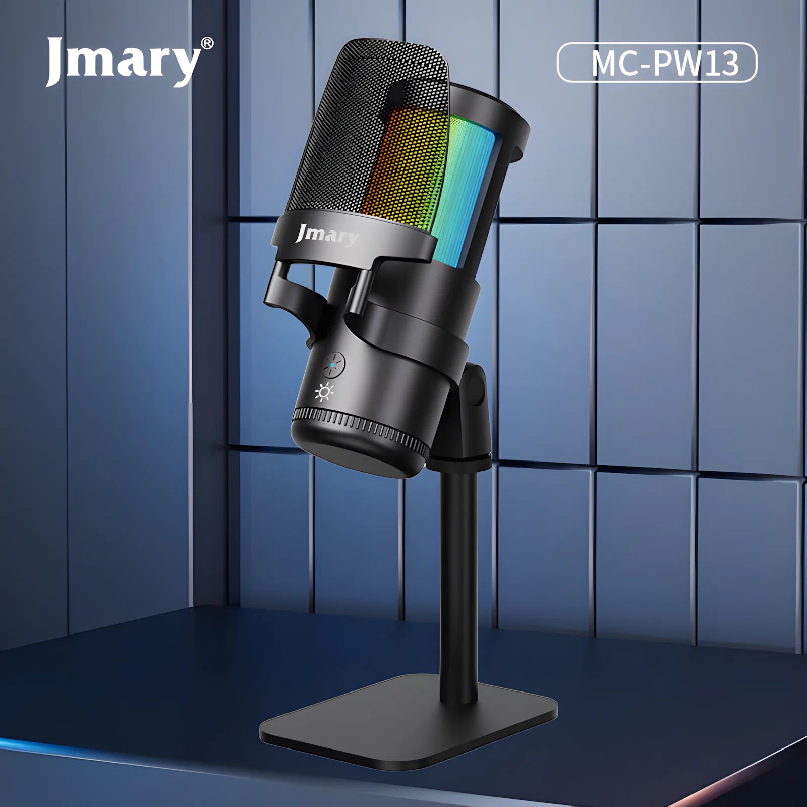 Микрофон Jmary MC-PW13 USB, конденсаторный, для ПК, стриминга, записи, черный