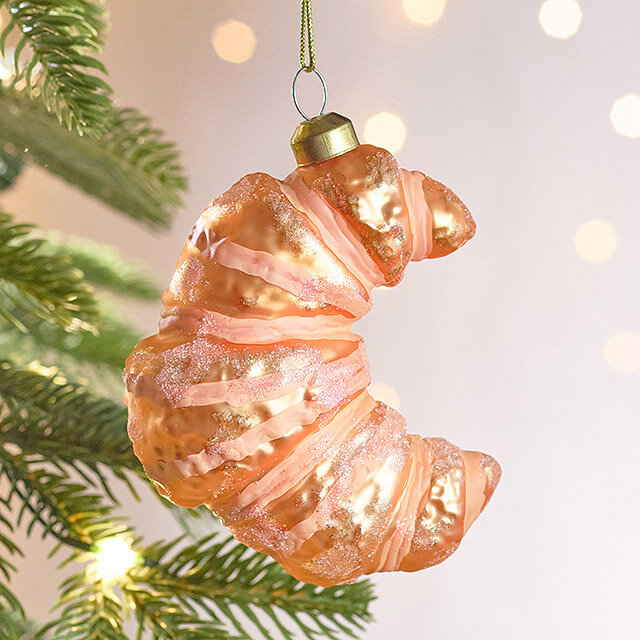 Елочная игрушка Круассан - Parisian Style 11 см стекло