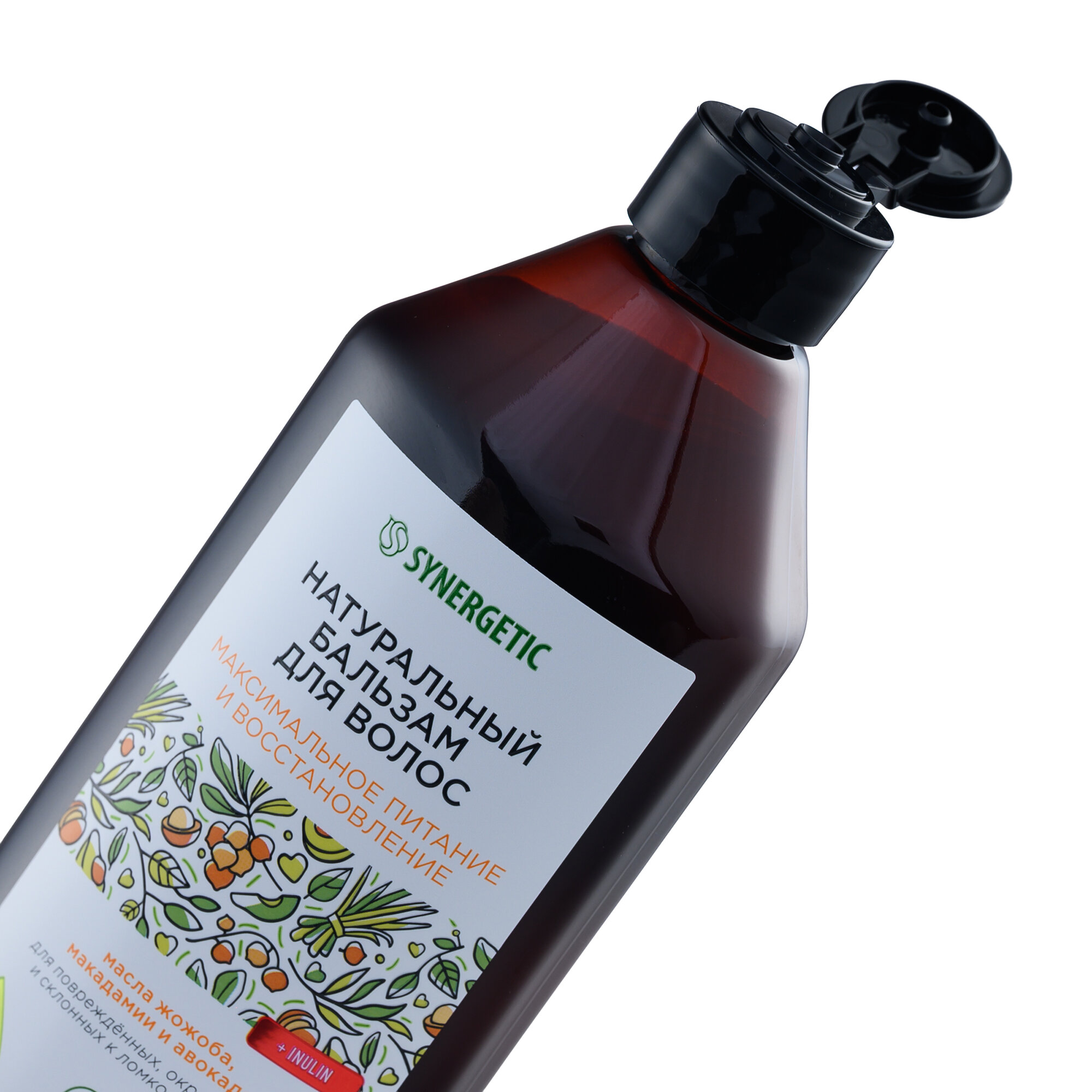 Бальзам для волос Synergetic, питание и восстановление, 400 мл — фото 1