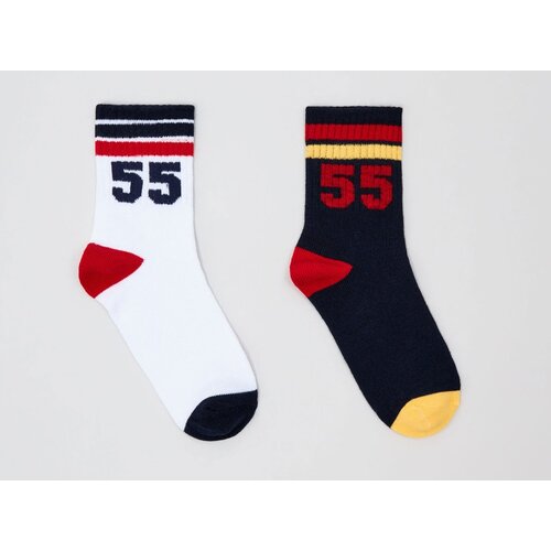 фото Носки sela 2 пары, размер 14/16, белый, синий