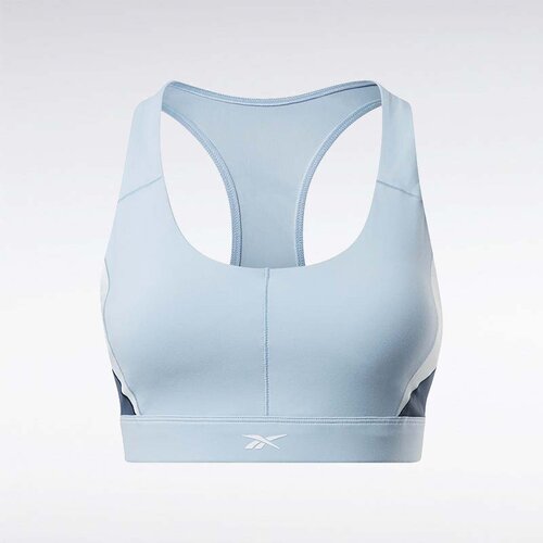 Топ спортивный Reebok LUX RACER BRA - CB, размер XS, голубой топ reebok s stripped minimalist bra женщины h51853 xs