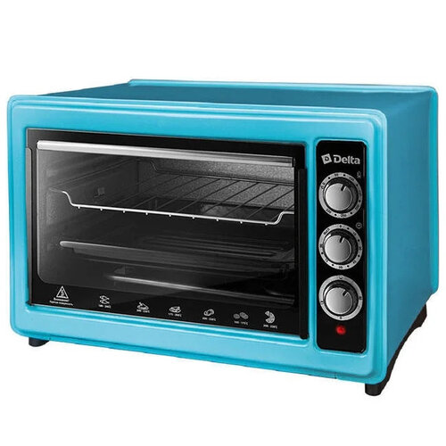 Мини-печь DELTA D-0123 прямоугольный круглый противень голубой 719000₽