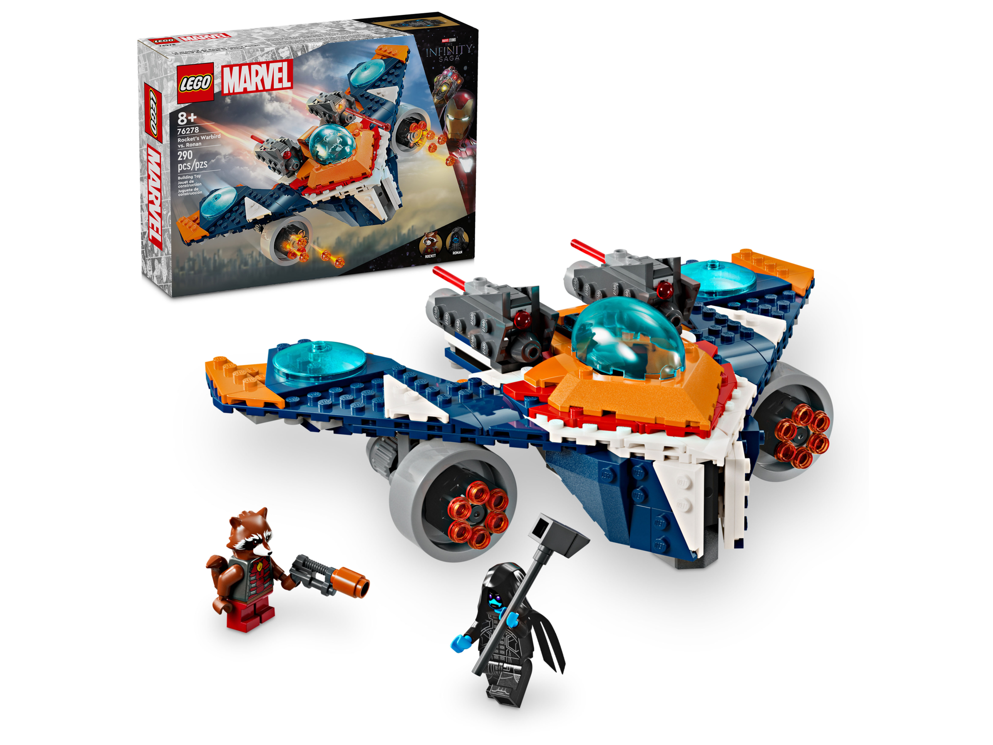 Конструктор LEGO Marvel Super Heroes 76278 Боевая птица Ракеты против Ронана, 290 дет.