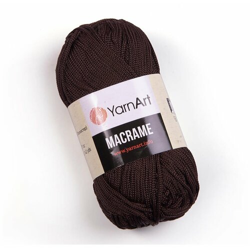 Пряжа YarnArt Macrame, 100 % полиэстер, 90 г, 130 м, 1 шт., 157 шоколад 130 м