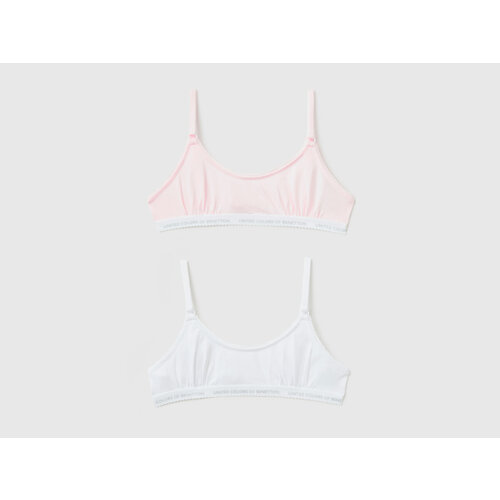 фото Бюстгальтер united colors of benetton, 2 шт., размер el, розовый, белый