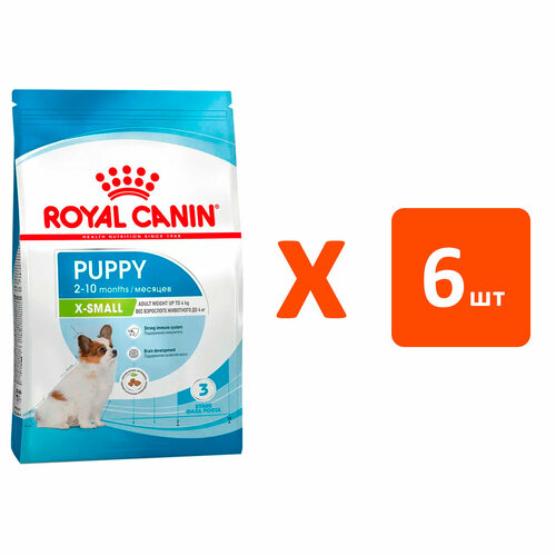 ROYAL CANIN X-SMALL PUPPY для щенков маленьких пород (1,5 кг х 6 шт)