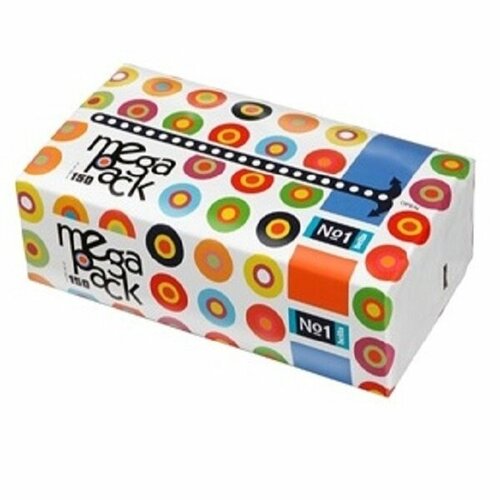 Бумажные платочки BELLA Mega Pack, №1, двухслойные, универсальные, в коробке, 100 шт