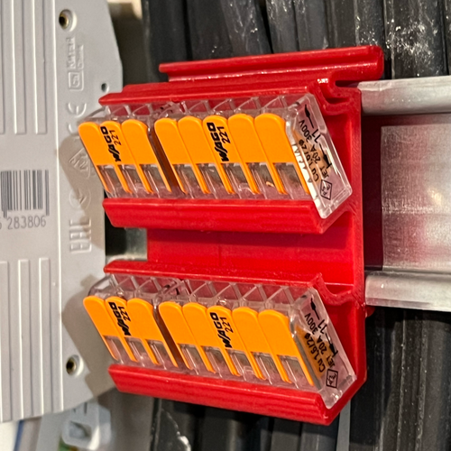 Адаптер для клемм Wago на динрейку ( 5 комплектов )