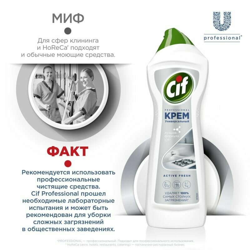 Универсальное чистящее средство Cif Professional Актив крем Фреш . - фотография № 6