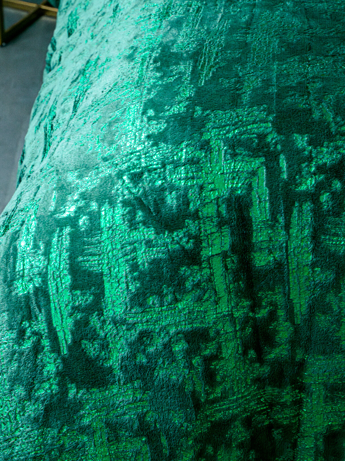 Плед новогодний Павлина Мрамор зеленый, 200х220 - фотография № 7