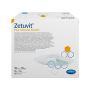 Hartmann Zetuvit Plus Silicone, повязка стерильная суперабсорбирующая (с контактн. слоем из силикона) 10 х 10 см, 10 шт.