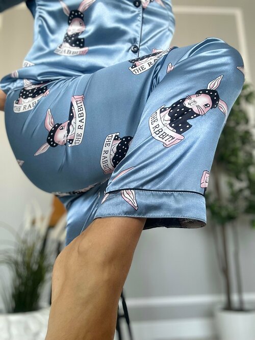 Пижама , размер L, голубой