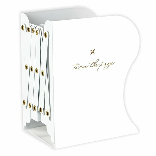 Lorex Подставка для книг Booklover Total Black металлическая раздвижная белая 1729₽