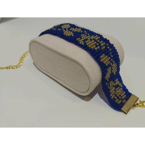 фото Браслет, стекло, металл, 1 шт., золотой fsb1