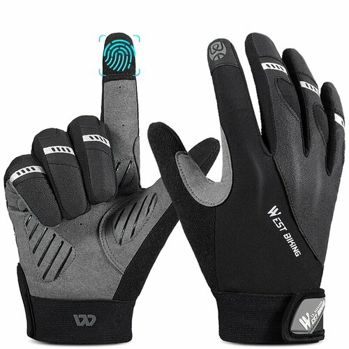 фото Перчатки west biking, размер m, черный
