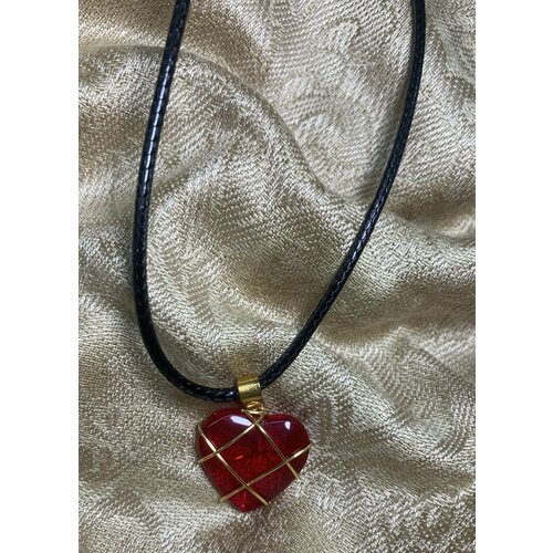 Колье VALERON, стекло, искусственный камень, красный