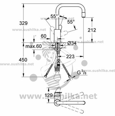 Смеситель для мойки GROHE - фото №9