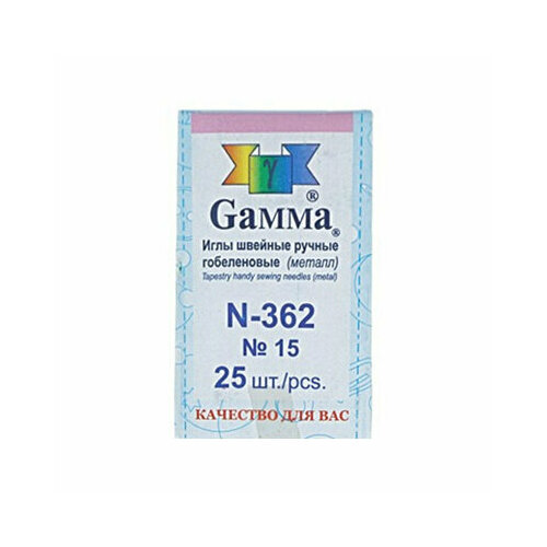 фото Иглы ручные "gamma" n-362 гобеленовые №15 25 шт. в конверте острые